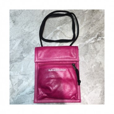 Balenciaga 2019 Leather Shoulder Cross Bag,19CM - 발렌시아가 2019 남여공용 레더 숄더 크로스백,BGB0286,19CM,핫핑크