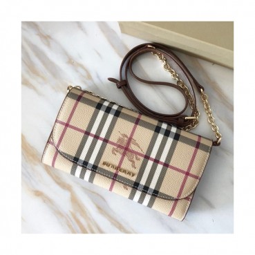 Burberry 2019 Wallet Clutch Chain Shoulder Cross Bag, 21cm - 버버리 2019 월릿 클러치 체인 숄더 크로스백 ,BURB0196,21cm,베이지+브라운