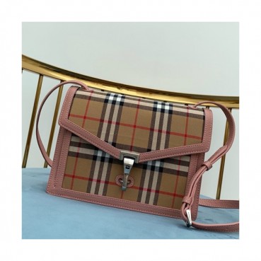Burberry 2019 Vintage Check Cross Bag, 24cm - 버버리 2019 빈티지 체크 크로스백 ,BURB0179,24cm,핑크
