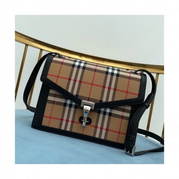 Burberry 2019 Vintage Check Cross Bag, 24cm - 버버리 2019 빈티지 체크 크로스백 ,BURB0178,24cm,블랙