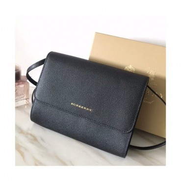 Burberry 2019 Leather Clutch Shoulder Cross Bag, 22cm - 버버리 2019 레더 여성용 클러치 숄더 크로스백 ,BURB0177,22cm,블랙