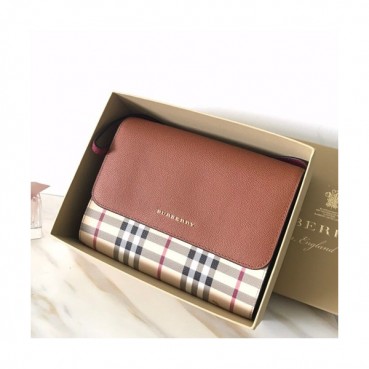 Burberry 2019 House Check Clutch Shoulder Cross Bag, 22cm - 버버리 2019 하우스 체크 여성용 클러치 숄더 크로스백 ,BURB0174,22cm,브라운