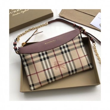 Burberry 2019 House Check Clutch Shoulder Cross Bag, 26cm - 버버리 2019 하우스 체크 여성용 클러치 숄더 크로스백 ,BURB0124,26cm,연퍼플핑크