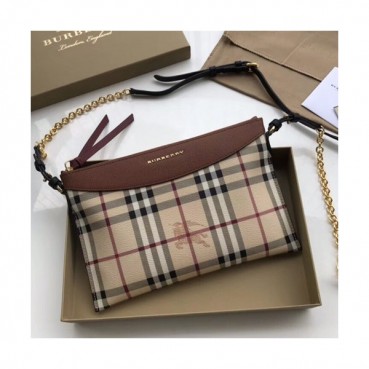 Burberry 2019 House Check Clutch Shoulder Cross Bag, 26cm - 버버리 2019 하우스 체크 여성용 클러치 숄더 크로스백 ,BURB0123,26cm,브라운