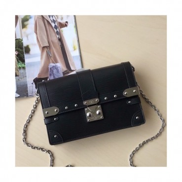 Louis Vuitton 2019 Epi Chain Shoulder Cross Bag,19cm - 루이비통 2019 에삐 체인 숄더 크로스백 LOUB1129 ,19cm,블랙