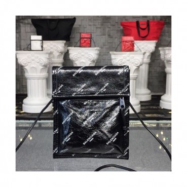 Balenciaga 2019 Leather Shoulder Cross Bag,19CM - 발렌시아가 2019 남여공용 레더 숄더 크로스백,BGB0163,19CM,블랙