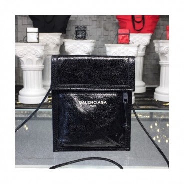 Balenciaga 2019 Leather Shoulder Cross Bag,19CM - 발렌시아가 2019 남여공용 레더 숄더 크로스백,BGB0160,19CM,블랙