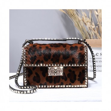 Valentino 2019 Fur & Leather Shoudler Cross Bag,21CM - 발렌티노 2019 퍼 & 레더 숄더 크로스백,VTB0368,21CM,브라운