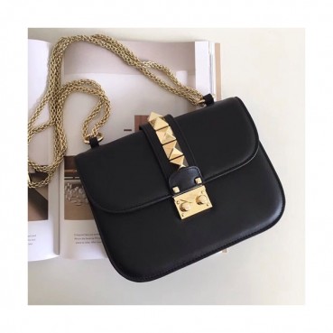 Valentino 2019 Leather Rockstud Box Shoudler Cross Bag,21/27CM - 발렌티노 2019 레더 락스터드 박스 숄더 크로스백, 48733