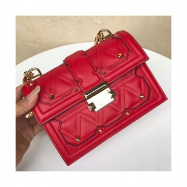 Michael Kors 2019 Leather Chain Cross Bag, 21CM - 마이클 코어스 2019 레더 체인 크로스백,MKB0266, 21CM,레드