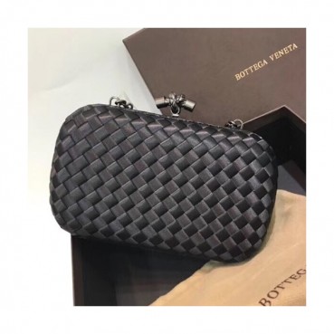Bottega Veneta Black Chain Shoulder Cross Bag,20cm - 보테가 베네타 블랙 체인 숄더 크로스백 BVB0147,20cm