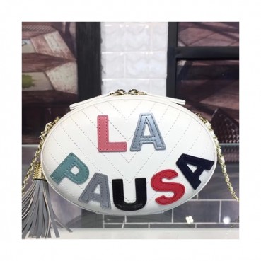 Chanel 2019 La Pausa Leather Chain Shoulder Cross Bag  ,18CM - 샤넬 2019 라 파우사 레더 체인 숄더 크로스백 CHAB0620,18CM,화이트