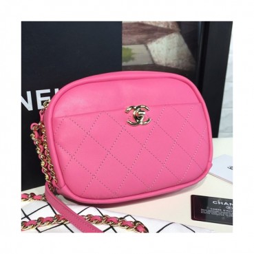 Chanel Chain Leather Camera Bag, 19CM - 샤넬 체인 레더 카메라백,CHAB0592,19CM,핑크