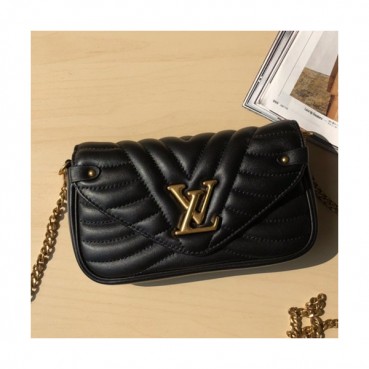 Louis Viutton Pochette New Wave Chain Shouder Cross Bag ,18cm - 루이비통 포쉐트 뉴웨이브 체인 숄더 크로스백 M63956,LOUB1070 ,18cm,블랙