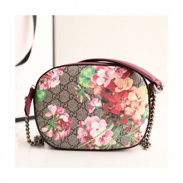 Gucci Print Supreme PVC Mini Women Chain Cross Bag,21.5CM - 구찌 프린트 수프림 PVC 미니 여성용  체인 크로스백409535,GUB0497,21.5CM,브라운