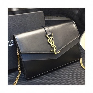 Saint Laurent 2019 Chain Wallet Cross Shoulder Bag,22cm - 입생로랑 2019 체인 월릿 숄더 크로스백 554763, SLB0280,22cm,블랙