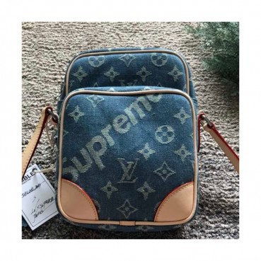 Louis Vuitton Humble Reproduction Shoulder Cross Bag,20cm - 루이비통 험블 리프로덕션 남여공용 숄더 크로스백, M45236,LOUB0626 ,20cm,블루