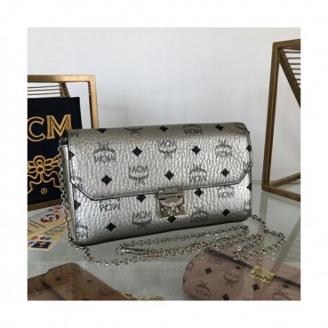 MCM Millie Visetos Chain Shoulder Cross Bag,23.5cm - 엠씨엠 여성용 밀리 비세토스 체인 숄더 크로스백 MCMB0087, 23.5cm,실버