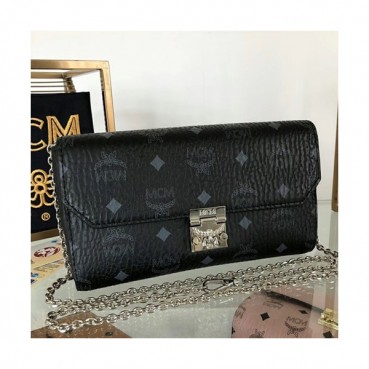 MCM Millie Visetos Chain Shoulder Cross Bag,18.5/23.5cm - 엠씨엠 여성용 밀리 비세토스 체인 숄더 크로스백 MCMB0086, 18.5/23.5cm,블랙
