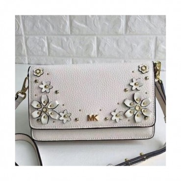 Michael Kors Leather Shoulder Cross Bag, 18CM - 마이클 코어스 레더 숄더 크로스백,MKB0201, 18CM,화이트