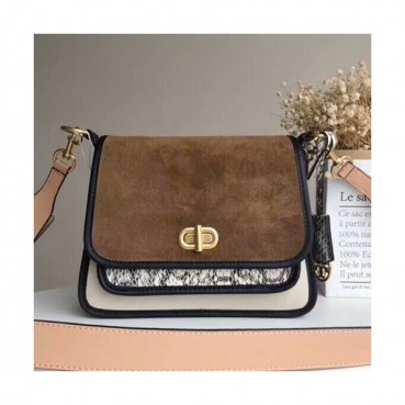 Tory Burch Leather Brown/White Shoulder Cross Bag,23.5cm - 토리버치 레더 브라운/화이트 숄더 크로스백 TBB0075,23.5cm