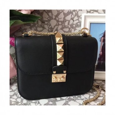 Valentino Rockstud Leather Cross Bag,21CM - 발렌티노 락스터드 레더 크로스백,VTB0005,21CM,블랙