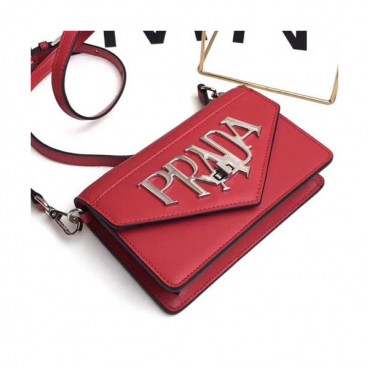 Prada Leather Shoulder Cross Bag,19CM - 프라다 레더 여성용 숄더 크로스백 ,PRAB0004,19cm,레드