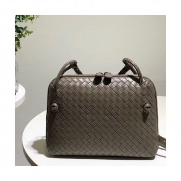 Bottega Veneta Leather Khaki Women Cross Bag,24cm - 보테가 베네타 레더 카키 여성용 크로스백 4849