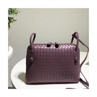 Bottega Veneta Leather Purple Women Cross Bag,24cm - 보테가 베네타 레더 퍼플 여성용 크로스백 4849