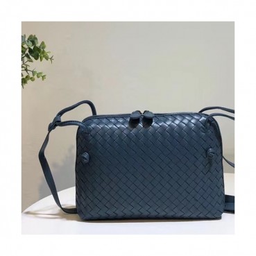 Bottega Veneta Leather Blue Women Cross Bag,24cm - 보테가 베네타 레더 블루 여성용 크로스백 4849
