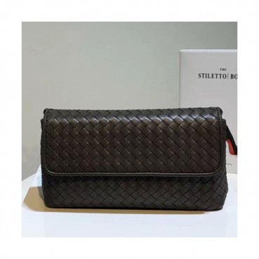 Bottega Veneta Leather Dark Gray Women Chain Cross Bag,25cm - 보테가 베네타 레더 다크 그레이 여성용 체인 크로스백 1516