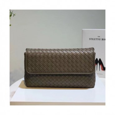 Bottega Veneta Leather Dark Khaki Women Chain Cross Bag,25cm - 보테가 베네타 레더 다크카키 여성용 체인 크로스백 1516