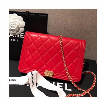 Chanel Leboy WOC Cross Bag,19.5CM - 샤넬 르보이 WOC 크로스백,CHAB0196,19.5CM,레드