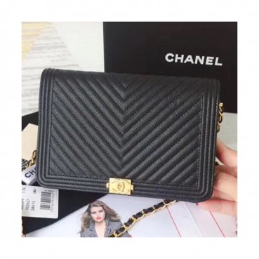 Chanel Chain Wallet Cross Bag,19CM - 샤넬 체인 월릿 크로스백,CHAB0154,19CM,블랙