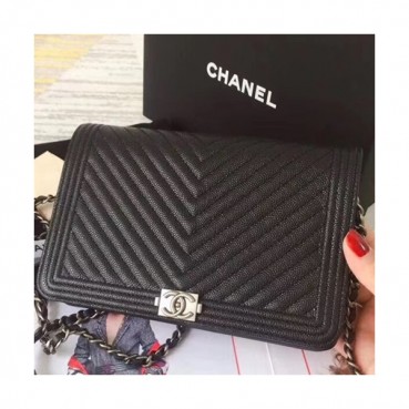 Chanel Chain Wallet Cross Bag,19CM - 샤넬 체인 월릿 크로스백,CHAB0153,19CM,블랙