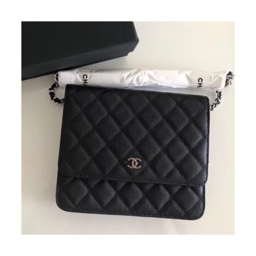 Chanel WOC Chain Cross Bag,17CM - 샤넬 WOC 체인 크로스백,CHAB0152,17CM,블랙