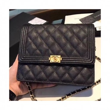 Chanel WOC Chain Cross Bag,17CM - 샤넬 WOC 체인 크로스백,CHAB0090,17CM,블랙