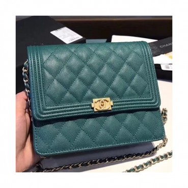 Chanel WOC Chain Cross Bag,17CM - 샤넬 WOC 체인 크로스백,CHAB0089,17CM,그린