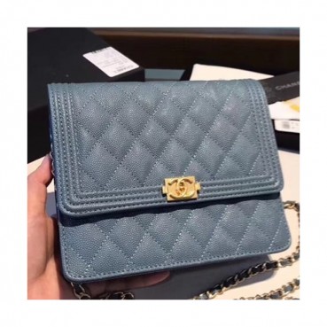 Chanel WOC Chain Cross Bag,17CM - 샤넬 WOC 체인 크로스백,CHAB0088,17CM,블루