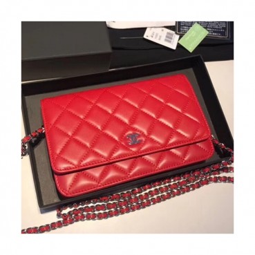 Chanel WOC Chain Cross Bag,19CM - 샤넬 WOC 체인 크로스백,CHAB0084,19CM,레드