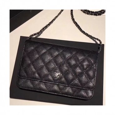 Chanel WOC Chain Cross Bag,19CM - 샤넬 WOC 체인 크로스백,CHAB0077,19CM,블랙