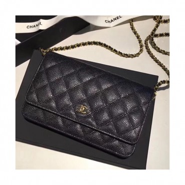 Chanel WOC Chain Cross Bag,19CM - 샤넬 WOC 체인 크로스백,CHAB0076,19CM,블랙