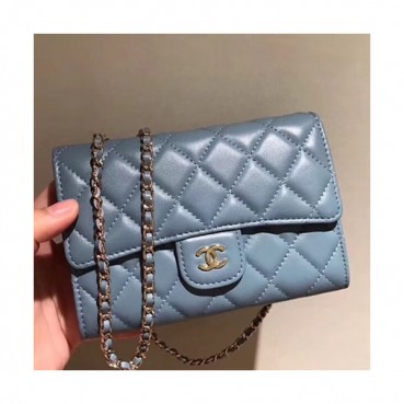 Chanel WOC Chain Cross Bag ,15CM - 샤넬 WOC 체인 크로스백,CHAB0070,15CM,블루