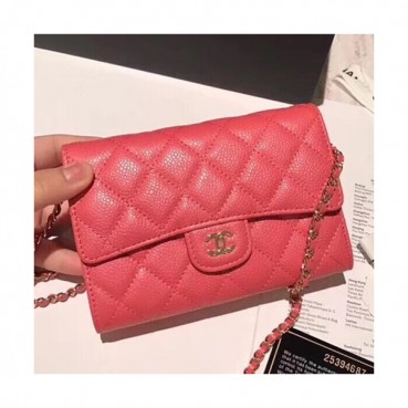 Chanel WOC Chain Cross Bag ,15CM - 샤넬 WOC 체인 크로스백,CHAB0069,15CM,핑크