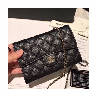 Chanel WOC Chain Cross Bag ,15CM - 샤넬 WOC 체인 크로스백,CHAB0068,15CM,블랙