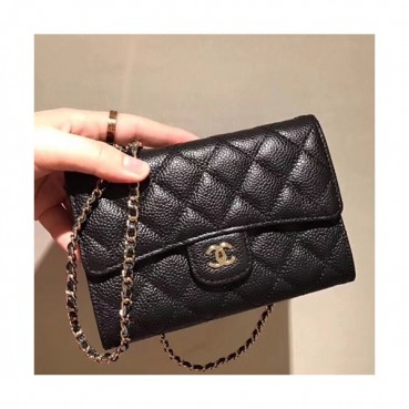 Chanel WOC Chain Cross Bag ,15CM - 샤넬 WOC 체인 크로스백,CHAB0067,15CM,블랙
