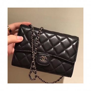 Chanel WOC Chain Cross Bag,15CM - 샤넬 WOC 체인 크로스백,CHAB0066,15CM,블랙