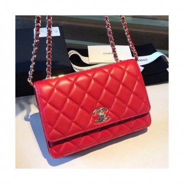 Chanel WOC Chain Cross Bag ,19CM - 샤넬 WOC 체인 크로스백,CHAB0004,19CM,레드