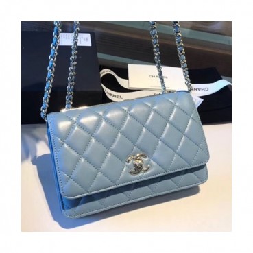 Chanel WOC Chain Cross Bag ,19CM - 샤넬 WOC 체인 크로스백,CHAB0002,19CM,스카이블루