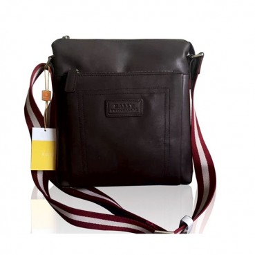 [발리] 브라운 수입가죽 남성용 크로스백 - ba0008b Bally Brown Leather Mens Cross Back